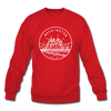 Washington Sweatshirt - State Design Washington Crewneck Sweatshirt - red