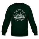 Washington Sweatshirt - State Design Washington Crewneck Sweatshirt - forest green