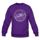 Wisconsin Sweatshirt - State Design Wisconsin Crewneck Sweatshirt - purple
