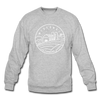 Wisconsin Sweatshirt - State Design Wisconsin Crewneck Sweatshirt - heather gray