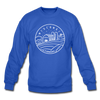 Wisconsin Sweatshirt - State Design Wisconsin Crewneck Sweatshirt - royal blue
