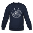Wisconsin Sweatshirt - State Design Wisconsin Crewneck Sweatshirt - navy