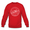 Wisconsin Sweatshirt - State Design Wisconsin Crewneck Sweatshirt - red