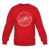 Wisconsin Sweatshirt - State Design Wisconsin Crewneck Sweatshirt - red