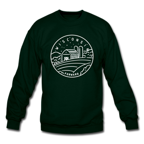 Wisconsin Sweatshirt - State Design Wisconsin Crewneck Sweatshirt