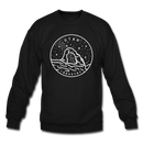 Utah Sweatshirt - State Design Utah Crewneck Sweatshirt - black
