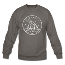Utah Sweatshirt - State Design Utah Crewneck Sweatshirt - asphalt gray