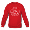 Utah Sweatshirt - State Design Utah Crewneck Sweatshirt - red
