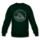 Utah Sweatshirt - State Design Utah Crewneck Sweatshirt - forest green