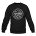 West Virginia Sweatshirt - State Design West Virginia Crewneck Sweatshirt - black