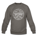 West Virginia Sweatshirt - State Design West Virginia Crewneck Sweatshirt - asphalt gray