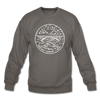 West Virginia Sweatshirt - State Design West Virginia Crewneck Sweatshirt - asphalt gray