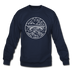 West Virginia Sweatshirt - State Design West Virginia Crewneck Sweatshirt - navy