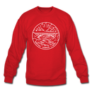 West Virginia Sweatshirt - State Design West Virginia Crewneck Sweatshirt - red