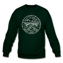West Virginia Sweatshirt - State Design West Virginia Crewneck Sweatshirt - forest green