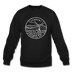 Vermont Sweatshirt - State Design Vermont Crewneck Sweatshirt - black