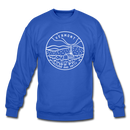 Vermont Sweatshirt - State Design Vermont Crewneck Sweatshirt - royal blue