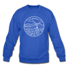 Vermont Sweatshirt - State Design Vermont Crewneck Sweatshirt - royal blue