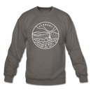 Vermont Sweatshirt - State Design Vermont Crewneck Sweatshirt - asphalt gray