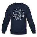 Vermont Sweatshirt - State Design Vermont Crewneck Sweatshirt - navy