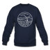 Vermont Sweatshirt - State Design Vermont Crewneck Sweatshirt - navy