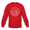 Vermont Sweatshirt - State Design Vermont Crewneck Sweatshirt - red