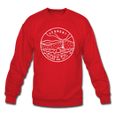 Vermont Sweatshirt - State Design Vermont Crewneck Sweatshirt - red