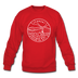 Vermont Sweatshirt - State Design Vermont Crewneck Sweatshirt - red
