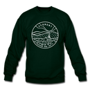 Vermont Sweatshirt - State Design Vermont Crewneck Sweatshirt - forest green