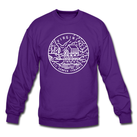 Virginia Sweatshirt - State Design Virginia Crewneck Sweatshirt - purple