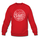 Virginia Sweatshirt - State Design Virginia Crewneck Sweatshirt - red