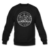 Wyoming Sweatshirt - State Design Wyoming Crewneck Sweatshirt - black