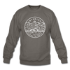 Wyoming Sweatshirt - State Design Wyoming Crewneck Sweatshirt - asphalt gray