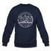 Wyoming Sweatshirt - State Design Wyoming Crewneck Sweatshirt - navy