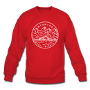 Wyoming Sweatshirt - State Design Wyoming Crewneck Sweatshirt - red