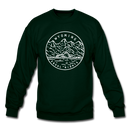 Wyoming Sweatshirt - State Design Wyoming Crewneck Sweatshirt - forest green