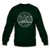 Wyoming Sweatshirt - State Design Wyoming Crewneck Sweatshirt - forest green