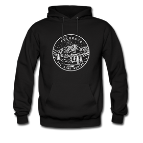 Colorado Hoodie - State Design Unisex Colorado Hooded Sweatshirt - black
