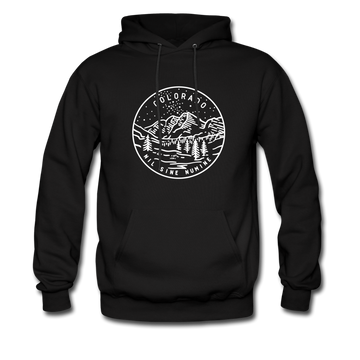 Colorado Hoodie - State Design Unisex Colorado Hooded Sweatshirt - black
