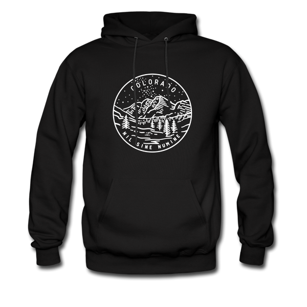 Colorado Hoodie - State Design Unisex Colorado Hooded Sweatshirt - black