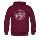 Colorado Hoodie - State Design Unisex Colorado Hooded Sweatshirt - burgundy