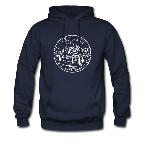 Colorado Hoodie - State Design Unisex Colorado Hooded Sweatshirt - navy