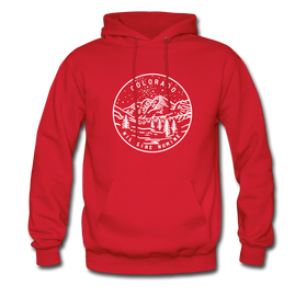 Colorado Hoodie - State Design Unisex Colorado Hooded Sweatshirt - red