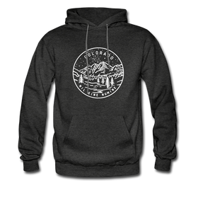Colorado Hoodie - State Design Unisex Colorado Hooded Sweatshirt - charcoal gray