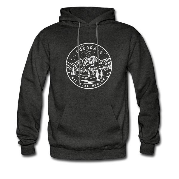 Colorado Hoodie - State Design Unisex Colorado Hooded Sweatshirt - charcoal gray