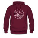 California Hoodie - State Design Unisex California Hooded Sweatshirt - burgundy