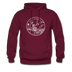 California Hoodie - State Design Unisex California Hooded Sweatshirt - burgundy