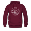 California Hoodie - State Design Unisex California Hooded Sweatshirt - burgundy