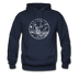 California Hoodie - State Design Unisex California Hooded Sweatshirt - navy