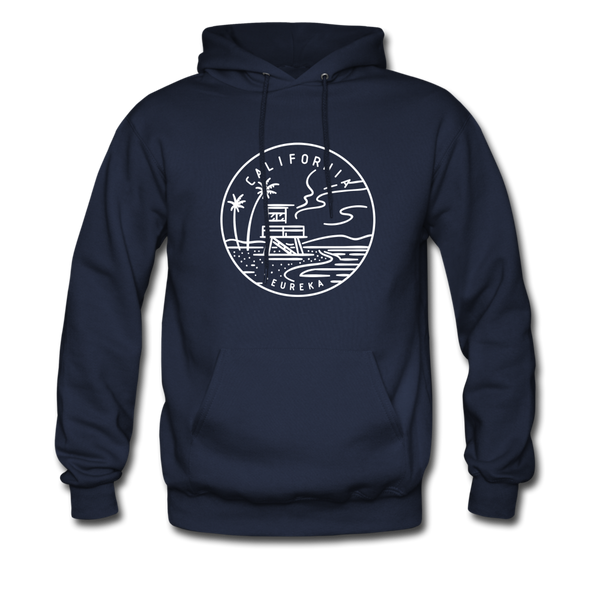 California Hoodie - State Design Unisex California Hooded Sweatshirt - navy